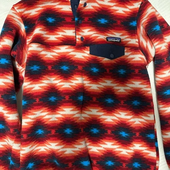 VINTAGE PATAGONIA SYNCHILLA SNAPT FLEECE AZTEC PULLOVER - Picture 4 of 5